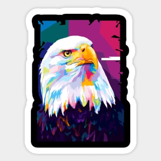 Animals Eagle Wpap Art Sticker